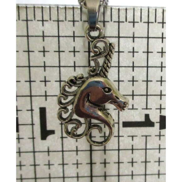New Unicorn Pendant Necklace With 20" Stainless Chain Mythical Jewelry Gift - Picture 3 of 5